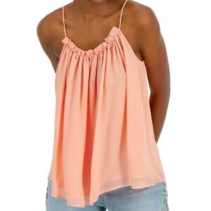 INC International Concepts Peach Camisole Ruffled Relaxed